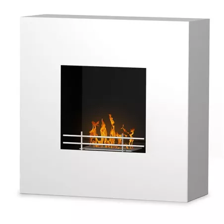 Cheminée éthanol XXL carré Elite, 3kW Couleur Blanc