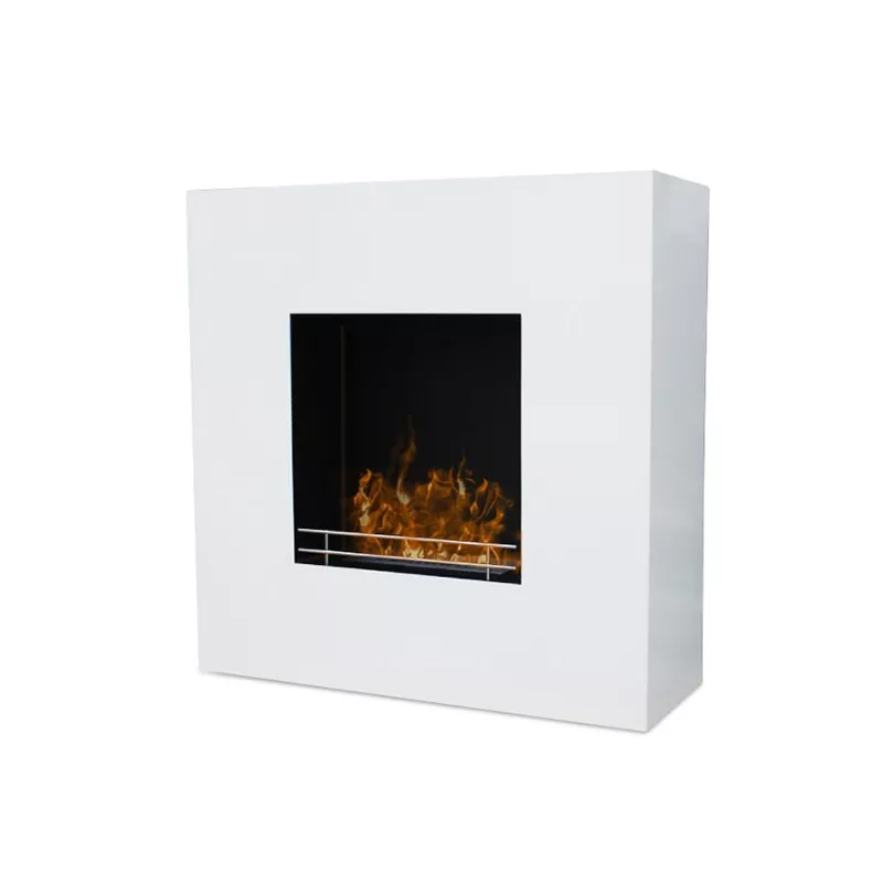 Cheminée éthanol XXL carré Elite, 3kW Couleur Blanc