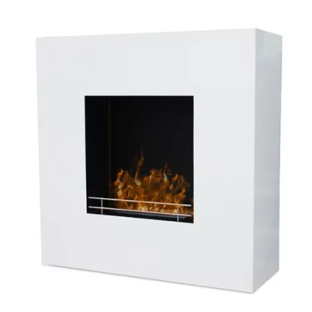 Cheminée éthanol XXL carré Elite, 3kW Couleur Blanc