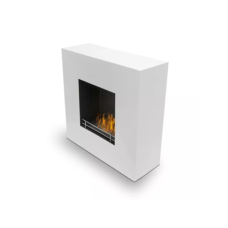 Cheminée éthanol XXL carré Elite, 3kW Couleur Blanc