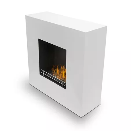 Cheminée éthanol XXL carré Elite, 3kW Couleur Blanc