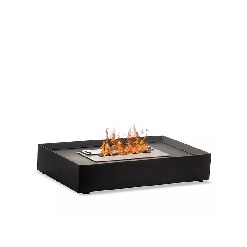 Argos, extraplate et basse pour votre ancienne cheminée. Couleur Noir Brûleur 2.2L/4kW