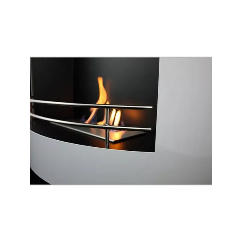 Poêle mural ouvert Harmonie 3kW Couleur Blanc Brûleur 2.2L/4kW