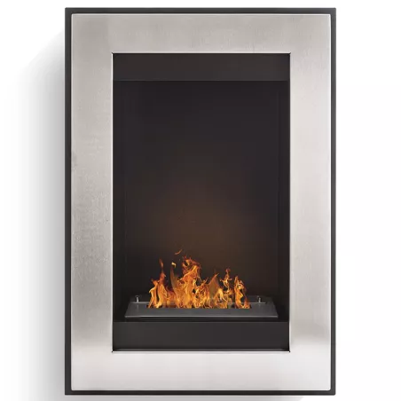 Cheminée murale Parme 3kW Couleur Inox brossé