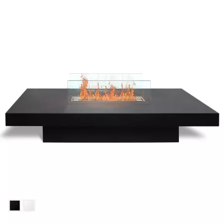 Table basse avec bruleur bio-éthanol