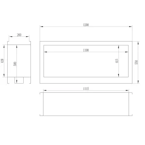 Cheminée encastrable 2 face Verra XL