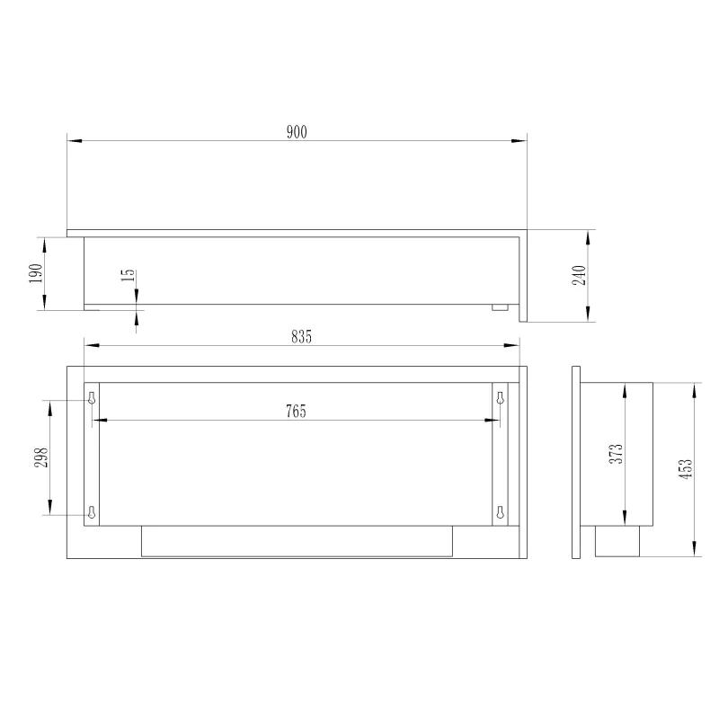 Cheminée encastrable d'angle Murcie