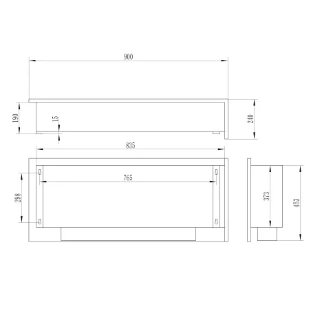 Cheminée encastrable d'angle Murcie